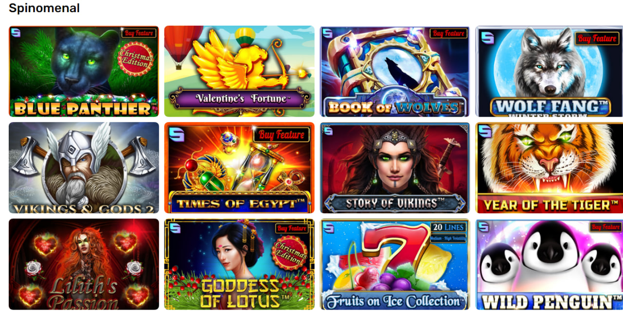 Spinomenal slots and games online for free or real money
